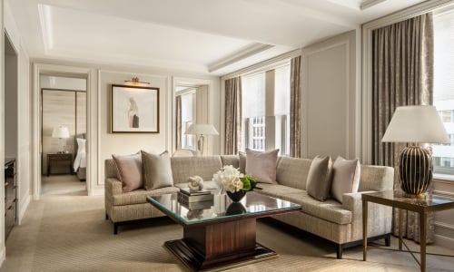 One Bedroom Suite Living Space Waldorf Astoria New York