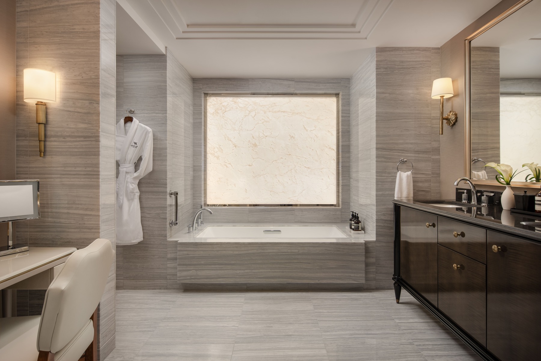 One BR Suite Series - Bathroom in the Waldorf Astoria New York Hotel