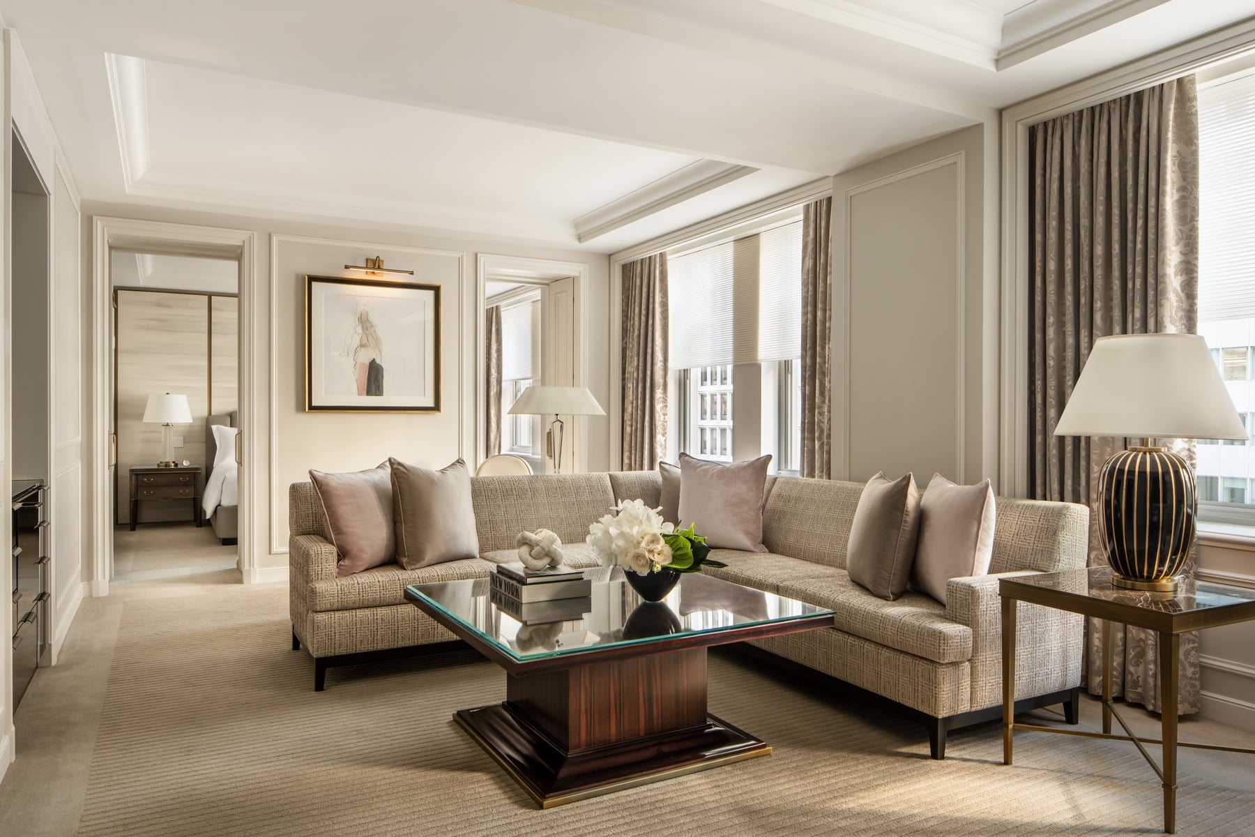 One BR Suite Series - Living room in the Waldorf Astoria New York Hotel
